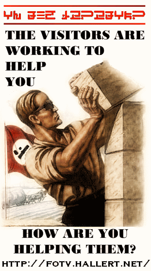 The Visitors are working to help you, how are YOU helping THEM?